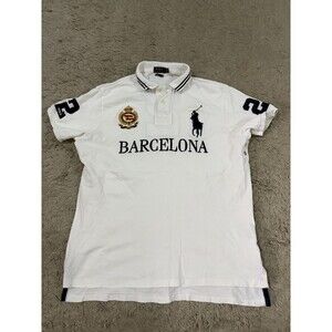 Polo Ralph Lauren Barcelona Spain #2 Big Pony Prl Y2K Chief Keef Polo Shirt XL